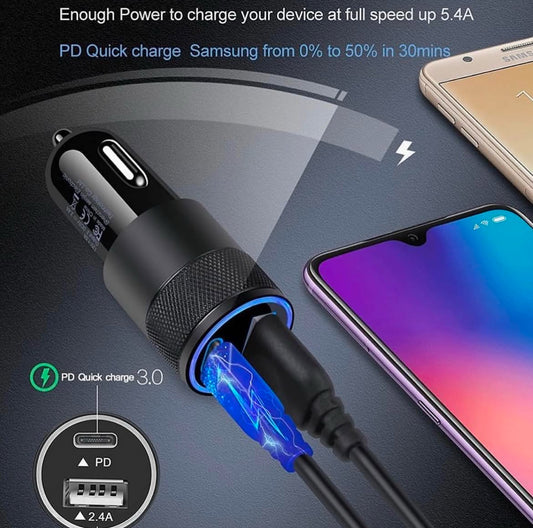 Anker Type C and USB 35W Car Charger
