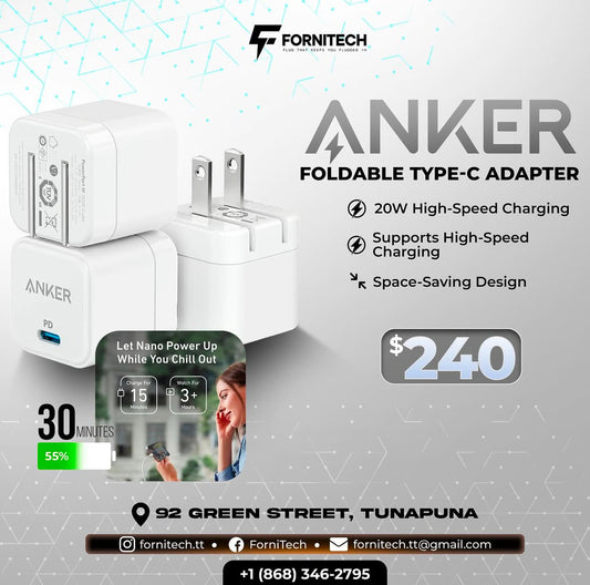 Anker Type C Adapter with Foldable Plug 20W