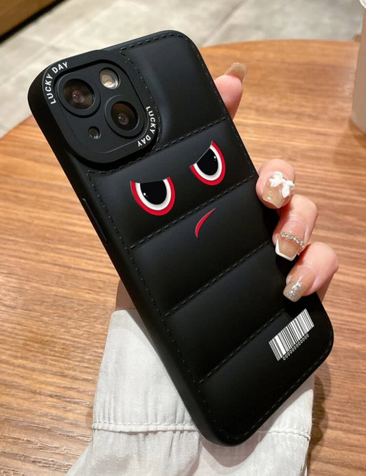 Angry Black Puffer Case