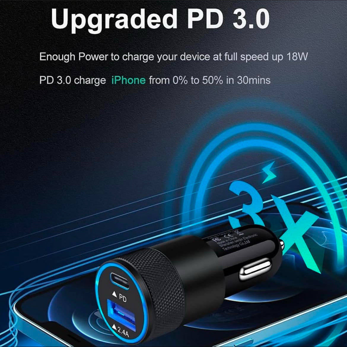 Anker Type C and USB 35W Car Charger