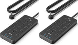 Anker Power Strip with 3 USB Ports, Surge Protector (2100J-10ft), 12 Outlets, 2 USB-A Ports and 1 USB-C Port