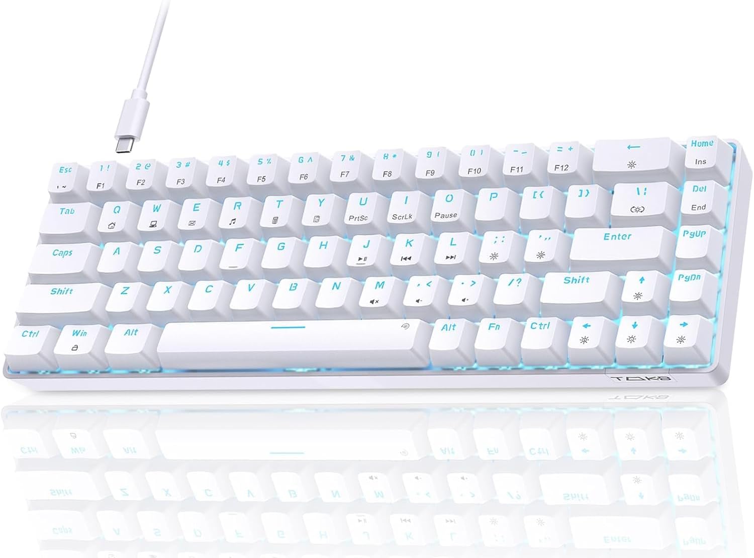 TMKB T68SE Gaming Keyboard, 60% Mechanical Keyboard, LED Backlit