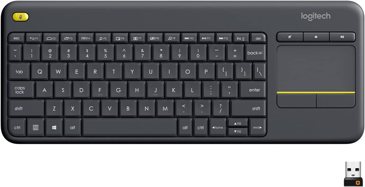 Logitech K400 Plus Wireless Keyboard with Touchpad and Easy Media Control