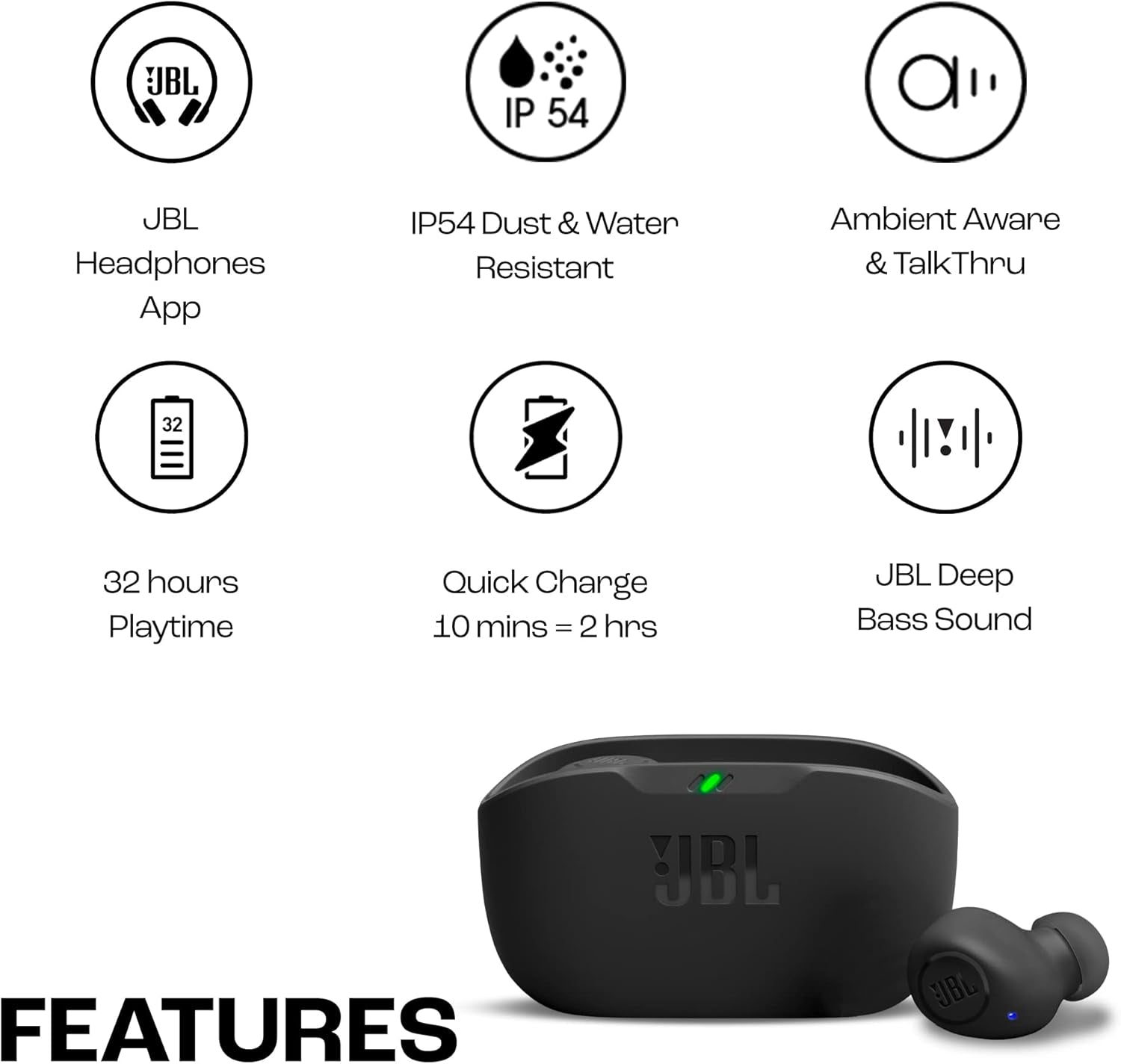 JBL Beam Buds In-Ear Wireless Earbuds