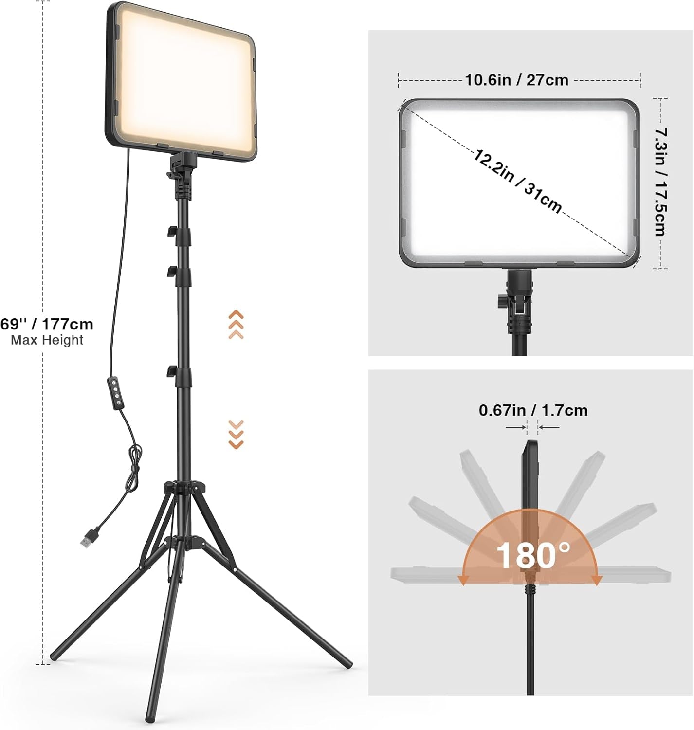 2-Pack studio Photography Lighting Kit