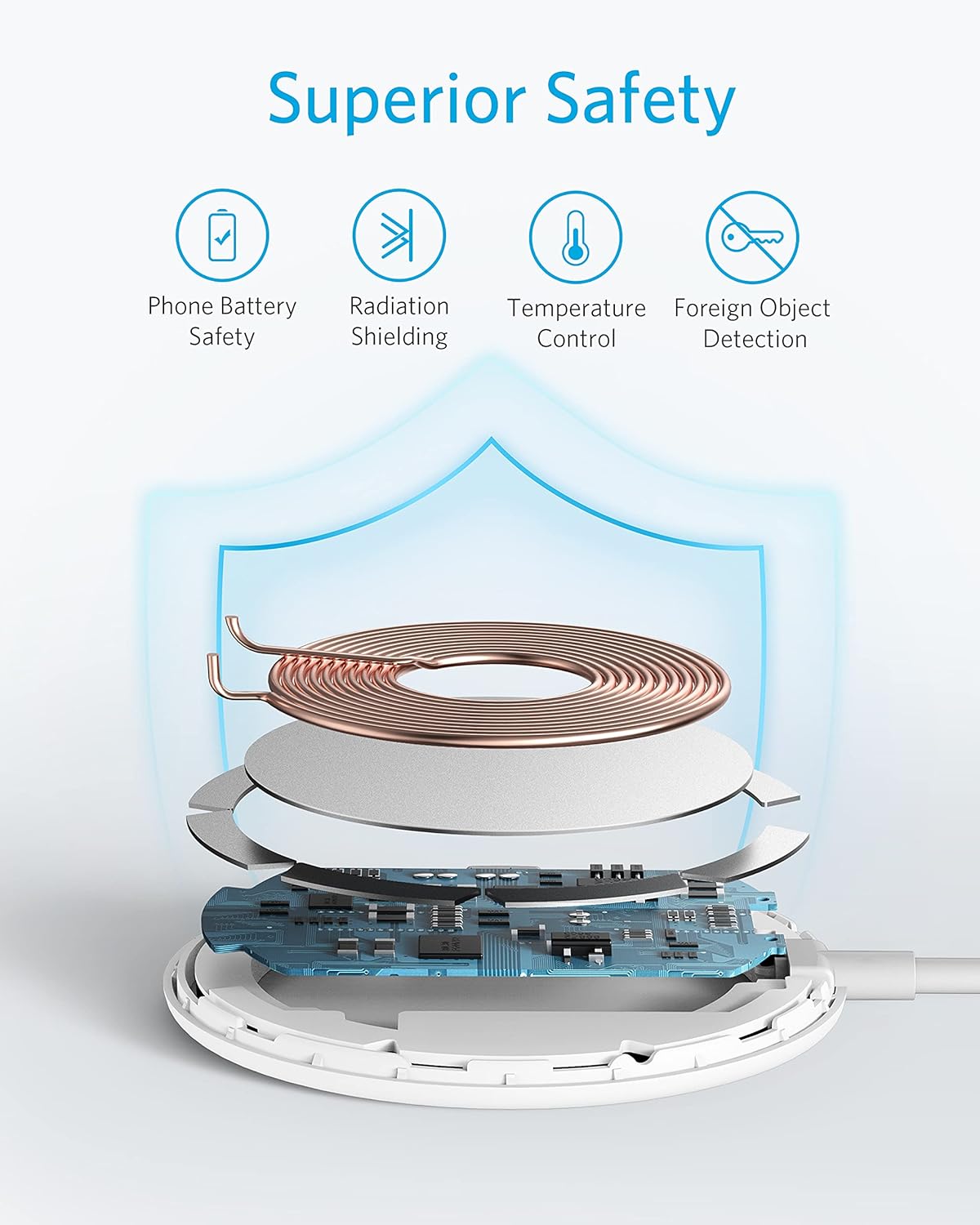 Anker 7.5W Magnetic Wireless Charger with USB-C