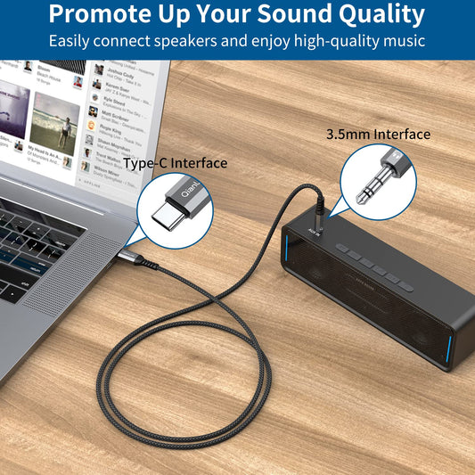 USB C - 3.5mm Audio Auxiliary Jack Cable