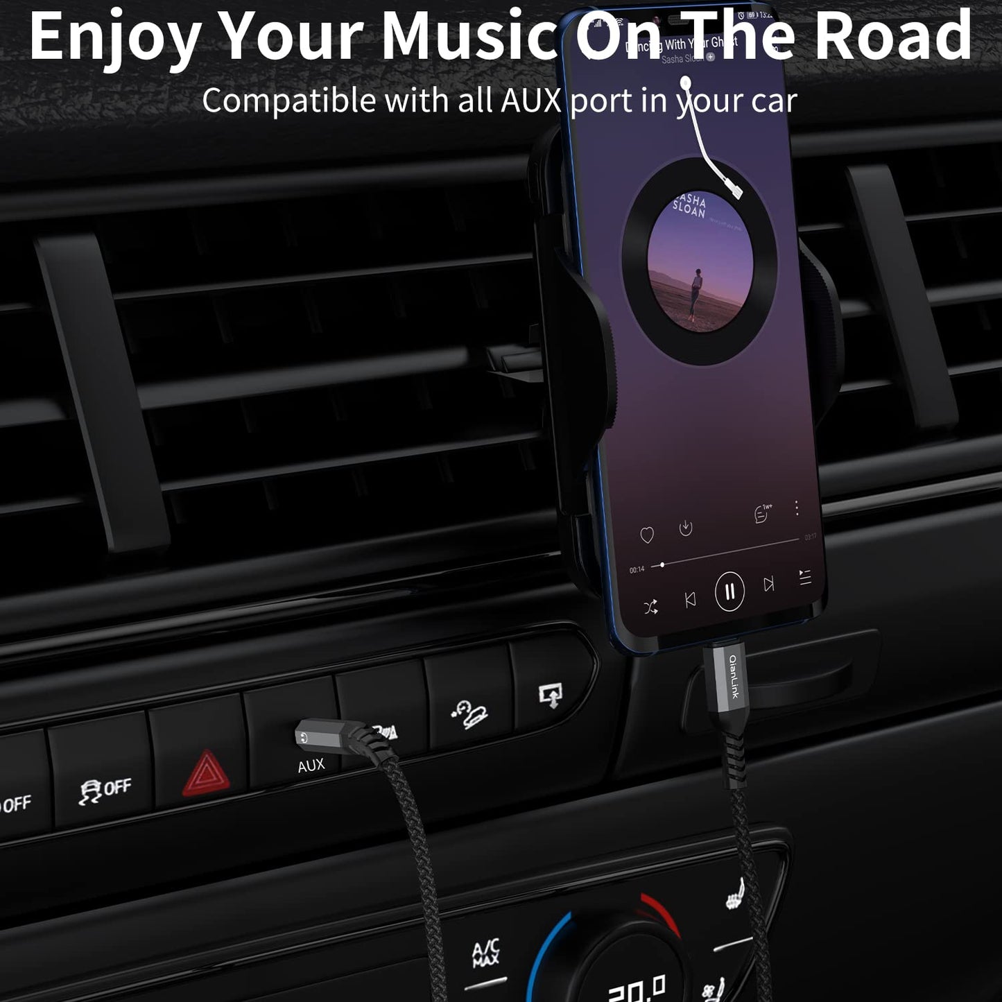 USB C - 3.5mm Audio Auxiliary Jack Cable